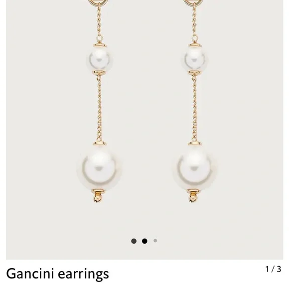 Salvatore Ferragamo Gold and White Pearl Earrings - Picture 5 of 5